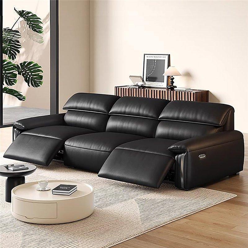 Диван-кровать кожаный модульный 3-местный для гостиной (арт. 26-2102005)