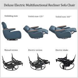 Кресло-реклайнер из массива с кожей и массажем для гостиной (арт. 26-2102006)
