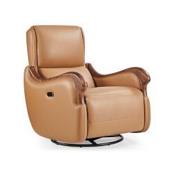 Кресло-реклайнер электрическое кожаное для дома и офиса (арт. 26-2102010)