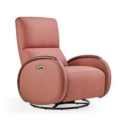 Кресло-реклайнер кожаное электрическое с массажем для гостиной (арт. 26-2102014)