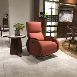 Кресло-реклайнер кожаное электрическое с массажем для гостиной (арт. 26-2102014)