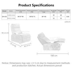 Кресло-реклайнер электрическое складное с массажем и деревянными подлокотниками (арт. 26-2102020)