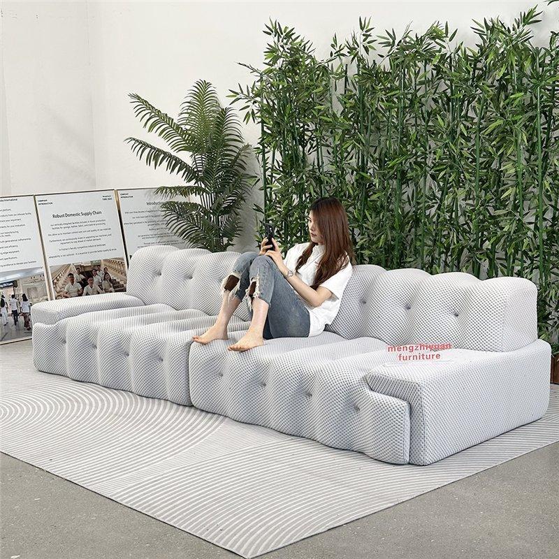 Диван угловой тканевый с пуговицами для гостиной (арт. 26-2102033)