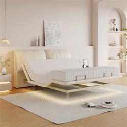 Кровать электрическая кожаная с подсветкой и регулировкой (арт. 26-2102057)