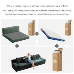 Диван-кровать с высокой плотностью ткани и мягкой обивкой для виллы (арт. 26-2102066)