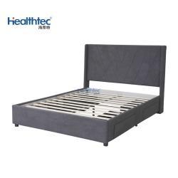 Кровать с ящиками из велюра двойного размера (арт. 26-1702083)