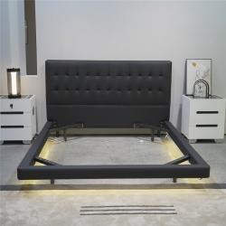 Кровать двуспальная деревянная мягкая для спальни (арт. 26-1702093)