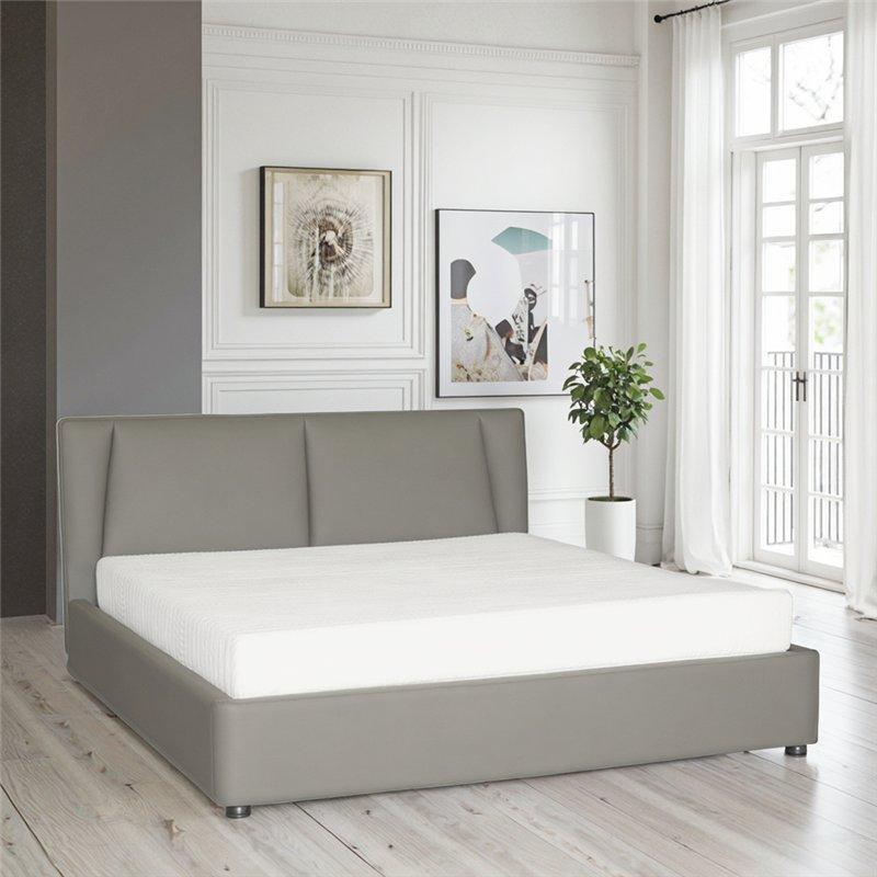 Кровать кожаная современная queen king size для спальни (арт. 26-1702098)