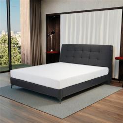 Кровать кожаная двуспальная king size для спальни (арт. 26-1702100)