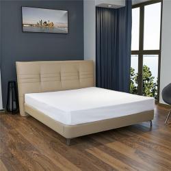 Кровать двуспальная кожаная king size для дома и отеля (арт. 26-1702103)