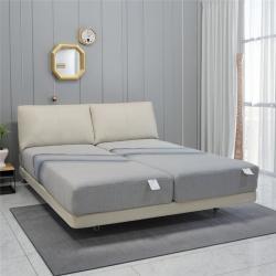 Кровать кожаная двуспальная king size с изголовьем (арт. 26-1702107)