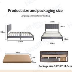 Кровать с мягкой обивкой и ящиками для спальни (арт. 26-1702120)