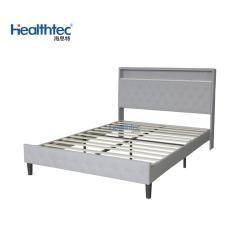 Кровать king-size с мягким деревянным каркасом для спальни (арт. 26-1702123)