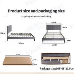 Кровать мягкая двуспальная велюр/кожа трансформируемая (арт. 26-1702126)