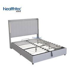 Кровать с мягким изголовьем и ящиком для хранения, односпальная/king size для спальни (арт. 26-1702141)