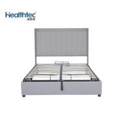 Кровать с мягким изголовьем и ящиком для хранения, односпальная/king size для спальни (арт. 26-1702141)