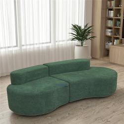 Диван модульный без спинки с закругленными краями для гостиной (арт. 26-1702197)