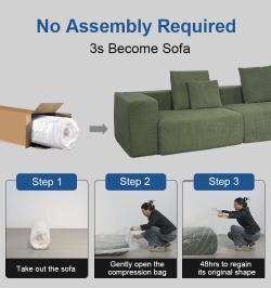 Диван угловой модульный тканевый для дома и отеля (арт. 26-1702229)