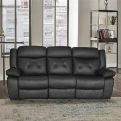 Диван-реклайнер кожаный 3-местный для дома/офиса (арт. 26-1702283)