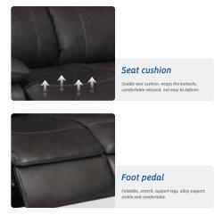 Диван-кресло из кожи с откидной спинкой для гостиной (арт. 26-1702290)