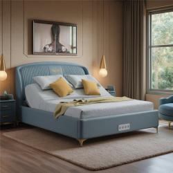 Кровать кожаная мягкая современная для спальни (арт. 26-1702296)