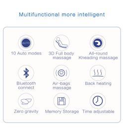 Кресло-реклайнер кожаное с беспроводной музыкой и массажем (арт. 26-1702305)