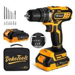 Аккумуляторная ударная дрель DEKO 20В 1.5Ач 40Нм (арт. 26-2402054)