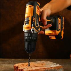 Аккумуляторная дрель 20V легкая с ударом 2 батареи 1500мАч (арт. 26-2402061)