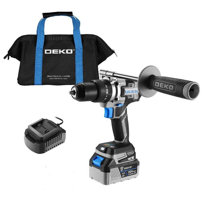 Дрель-шуруповерт DEKO 20V бесщеточная аккумуляторная (арт. 26-2402091)