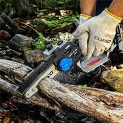 Deko мини-бесщеточная цепная пила 20V 4 дюйма для деревообработки (арт. 26-2402186)