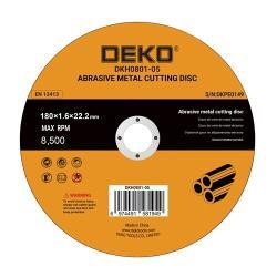 Deko диск отрезной 180x1.6x22.2 мм для металла и дерева (арт. 26-2402216)