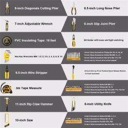 Набор инструментов DKMT168 168 предметов для дома (арт. 26-2402283)