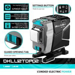 Deko лазерный уровень 3D 12 линий самовыравнивающийся (арт. 26-2402313)