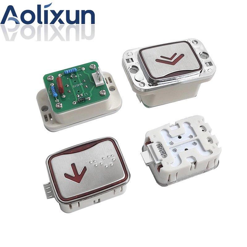 Кнопка для лифта LG sigma, квадратная, красно-синий свет 24В (арт. 26-2502028)