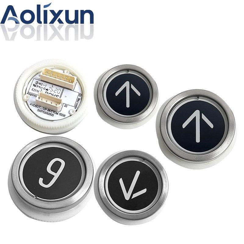 Кнопка для лифта KONE KDS330 черное стекло (арт. 26-2502030)