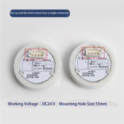 Кнопка для лифта KONE KDS330 черное стекло (арт. 26-2502030)