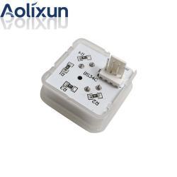 Кнопка для лифта xizi otis BS34C квадратная белый/синий свет (арт. 26-2502031)