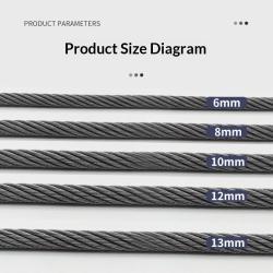 Трос стальной haicheng zhengchang 6/8/13/12/10 мм для лифта (арт. 26-2502149)