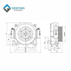 Детали лифта мотор MONADRIVE тяговая машина MCK500 (арт. 26-2102744)